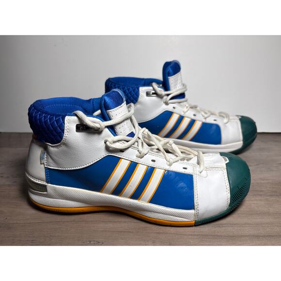 Adidas Pro Series Team Signature UCLA Bruins Mid Top Sneakers Men’s Size 8- EUC - Picture 1 of 9